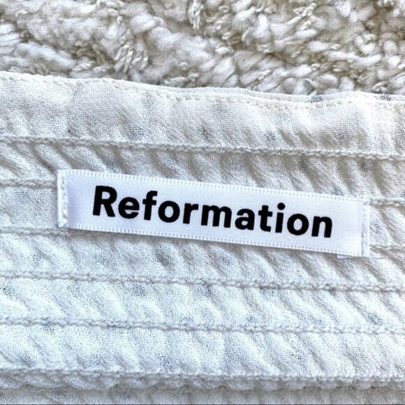 NWT Reformation Bambina Polka Dot Square Neck Mini Dress Size M - Picture 9 of 15